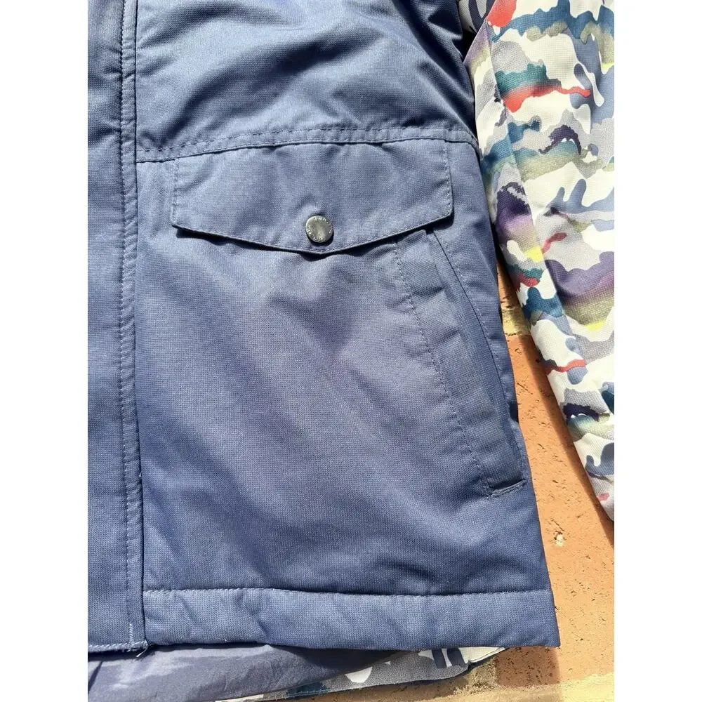 Arctix Kids‎ L (14/16) Slalom Insulated Winter Ski Jacket Hooded Navy/Camo Print